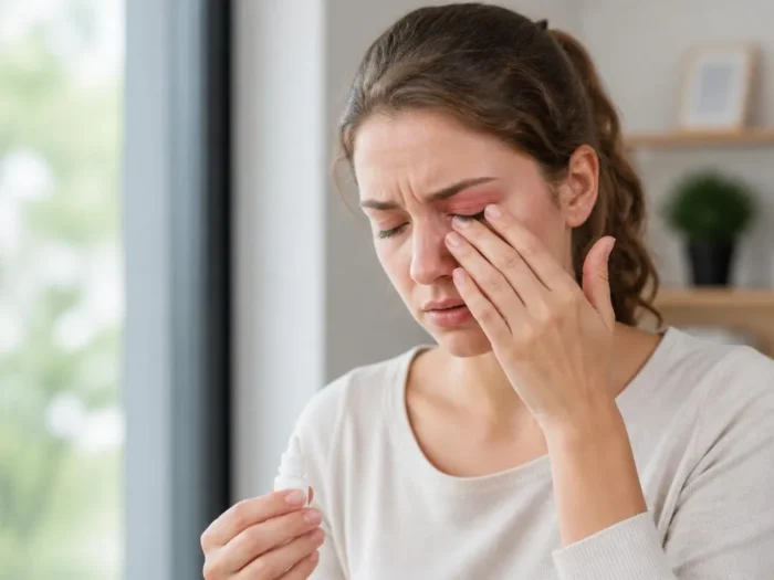 Soforthilfe bei einer allergischen Reaktion der Augen finden