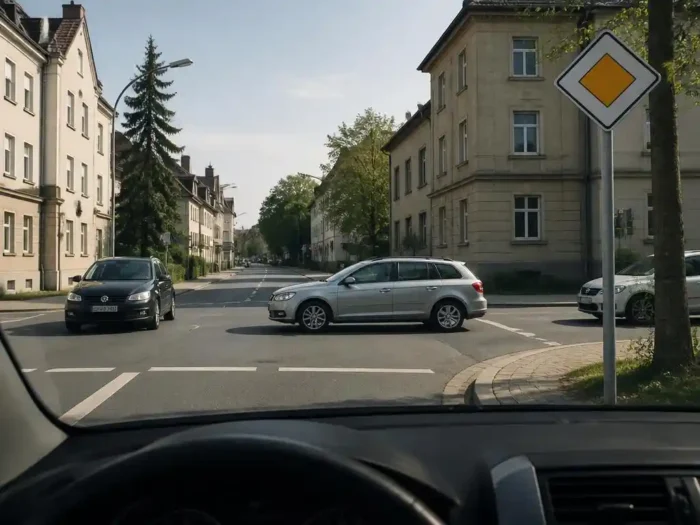 Vorfahrtsregeln an Kreuzungen sicher im Alltag anwenden