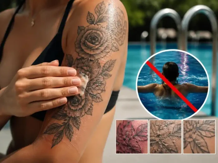 Wie lange darf man nach dem Stechen eines Tattoos nicht schwimmen?