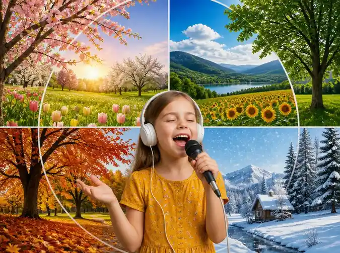 Poznaj tekst piosenki die 4 jahreszeiten i naucz się jej śpiewać
