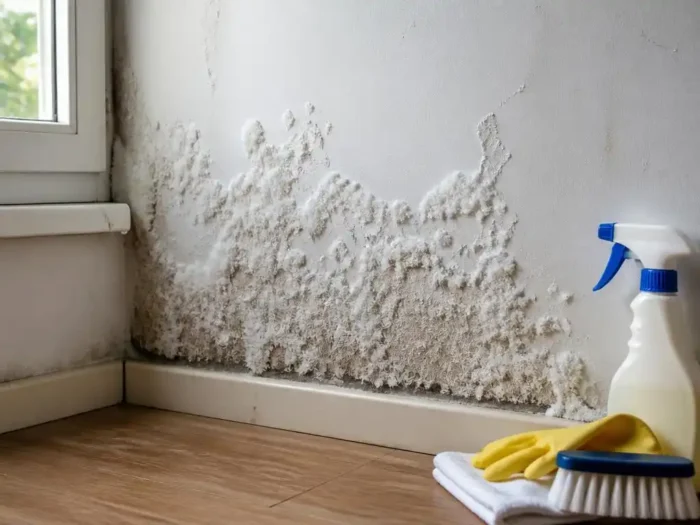 Sposoby na usunięcie schimmel weißer flaum wand w domu