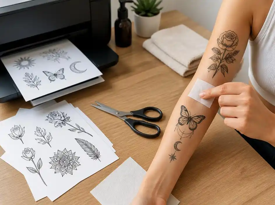 Sztuka tworzenia własnych wzorów tattoo zum aufkleben w domu